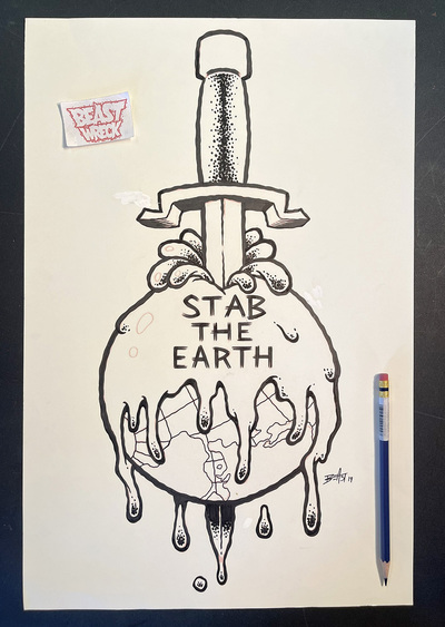 STABBIN' MILLIONS ink OR pencil artwork