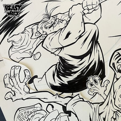 UGLY STICK inked artwork