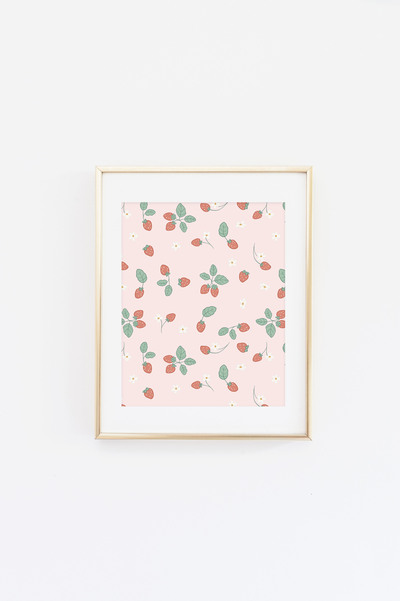 Strawberry Pattern Print