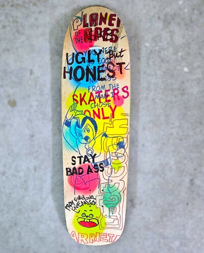 Art Skateboard by Judas Arrieta "UGLY BUT HONEST"