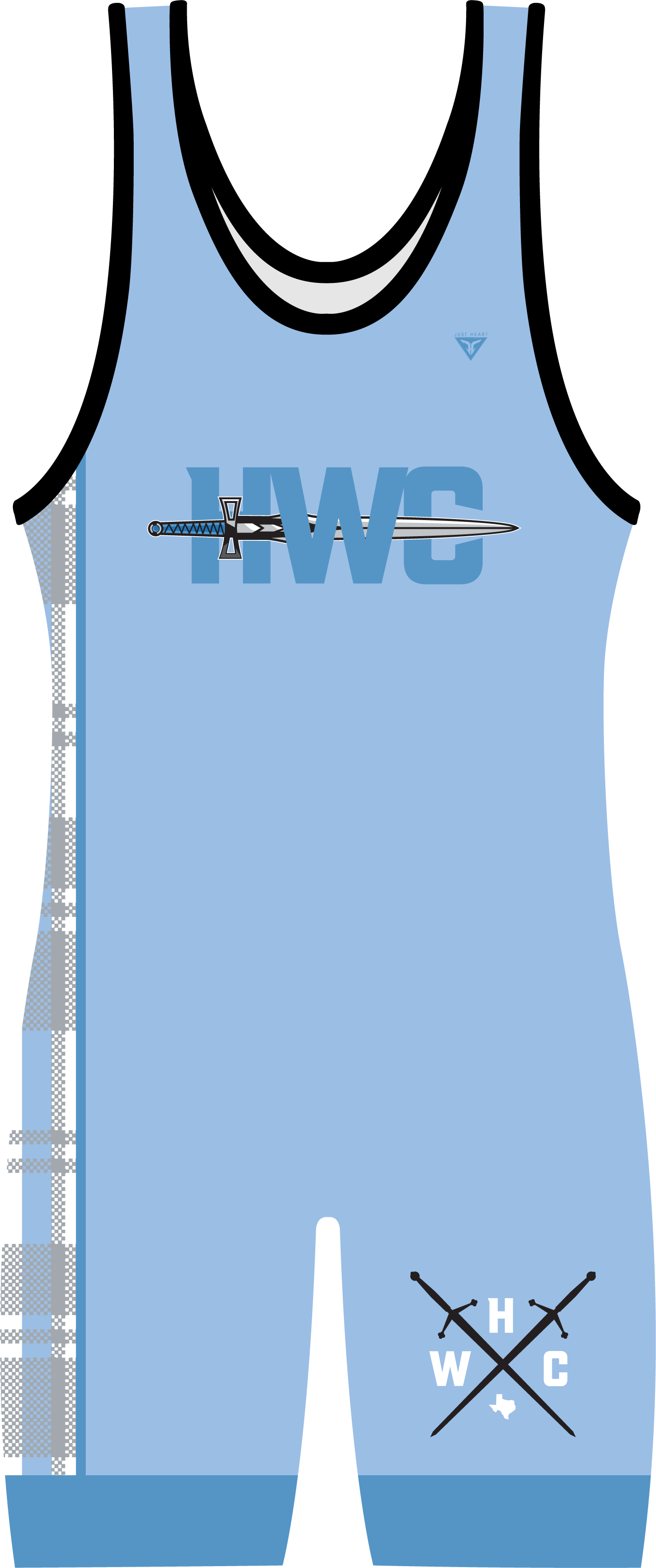 HWC girls club blue singlet