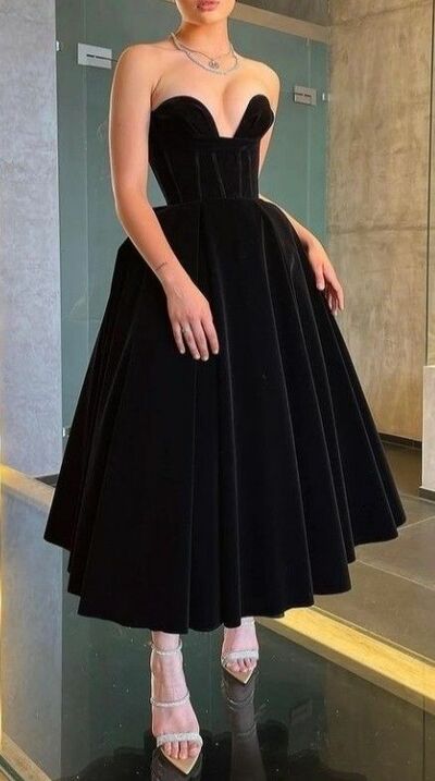 Elegant Black Ball Gown Prom Dress Formal Evening Dresses