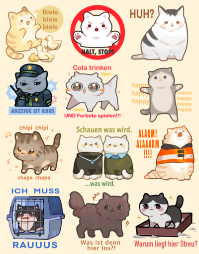 Transparent Sticker, Meme Cats