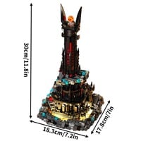 Lord Dark Tower Magic Castle Building Set – Architectural Bricks with LED Lights - Thumbnail 3