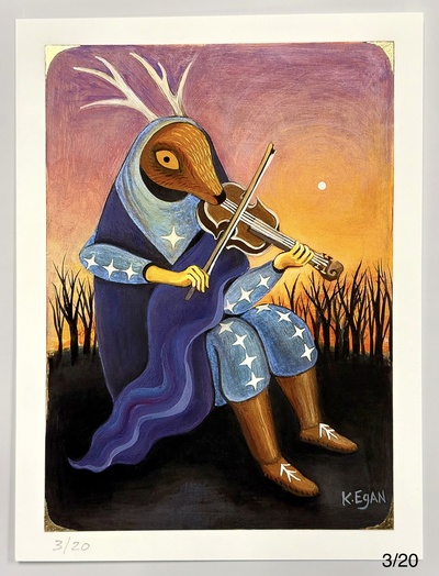 "Venus" by Kristen Egan Hand-Embellished, Limited Edition Print from "Land of the Low Sun"