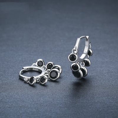 Elegant Copper Inlaid Round Zircon Tassel Earrings – Fashionable Exaggerated Statement Jewelry for Women