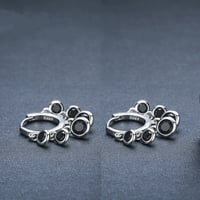 Elegant Copper Inlaid Round Zircon Tassel Earrings – Fashionable Exaggerated Statement Jewelry for Women - Thumbnail 4