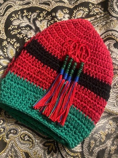 Multicolor Keepah (Handmade) w/ Fringes