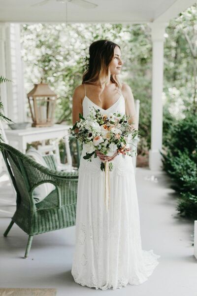 Relaxed Boho Wedding Dress, Bridal Dress Wedding Gown