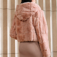 F03 Women's Faux Fur Coat Fluffy Faux Fur Jacket Long Sleeve Lapel Furry Winter Jackets Shaggy Parka Short Coat - Thumbnail 1