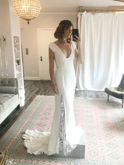 Elegant Chic Wedding Pantsuit, Sheath Bridal Pantsuit