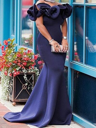 Elegant Purple Sheath Prom Dress Formal Dress Evening Gowns