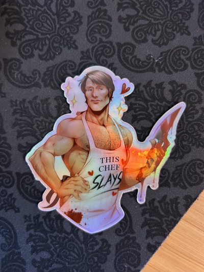 This Chef SLAYS 3" holographic decal