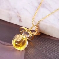 Vivienne Westwood 2025 Saturn Necklace | Light Luxury Niche Design | Stereo Perfume Bottle Chain Pendant - Thumbnail 1