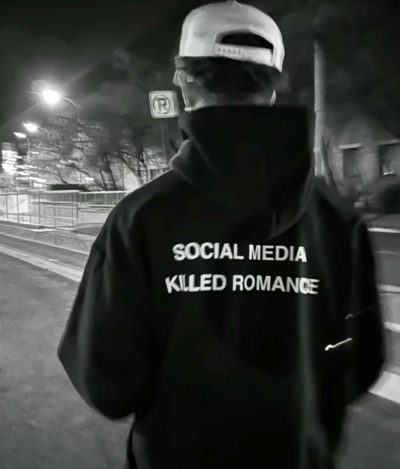 Free Shipping-SOCIAL MEDIA KILLED ROMANCE HOODIE