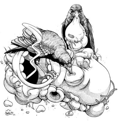 Drawing by Dhani Barragan "Raise Crows"