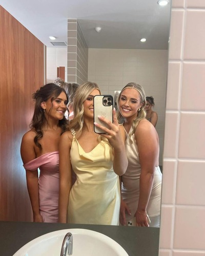 Charming Yellow Sheath Spaghetti Straps Long Party Dress with Pearl,PD231406