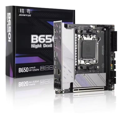 JGINYUE AM5 B650i ITX Motherboard | Supports AMD Ryzen 7000 Series | DDR5 & PCIe 4.0