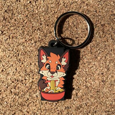 Ramen Fox 2” PVC Keychain