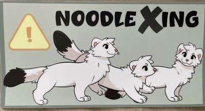 Noodle Xing 7.5”x 3.75” Bumper Sticker
