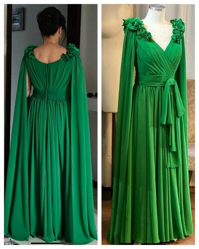 Elegant Green Sheath Mother of the Bride/Groom Dress Evening Formal Prom Dress