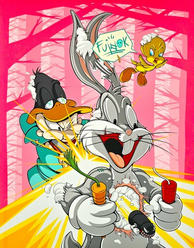 Oversize Print by Dhani Barragan "Rabbit Seasoning"