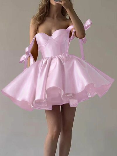 Pink Mini Short Prom Dress Party Gowns