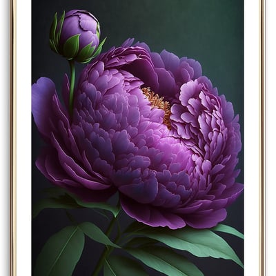 Close-up peony art print - Thumbnail 4