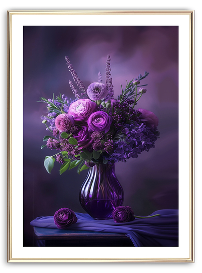 Deep Purple Flowers Art Print