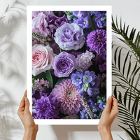 Purple Bouquet Art Print - Thumbnail 1