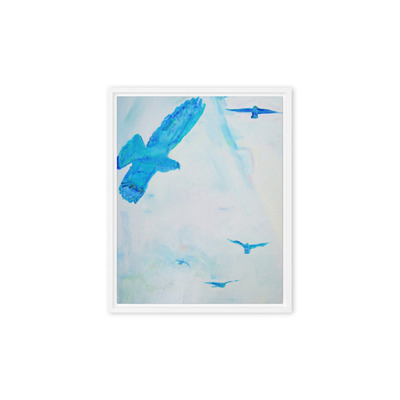 Framed canvas - Blue Birds