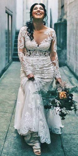 Plus Size Sleeves Wedding Dress Bridal Dress Wedding Gown