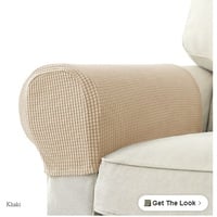 2 Pcs Stretch Armrest Covers – Spandex Jacquard Protector for Chairs, Sofa, Recliner - Thumbnail 2