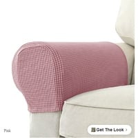 2 Pcs Stretch Armrest Covers – Spandex Jacquard Protector for Chairs, Sofa, Recliner - Thumbnail 3