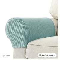 2 Pcs Stretch Armrest Covers – Spandex Jacquard Protector for Chairs, Sofa, Recliner - Thumbnail 7