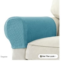 2 Pcs Stretch Armrest Covers – Spandex Jacquard Protector for Chairs, Sofa, Recliner - Thumbnail 9