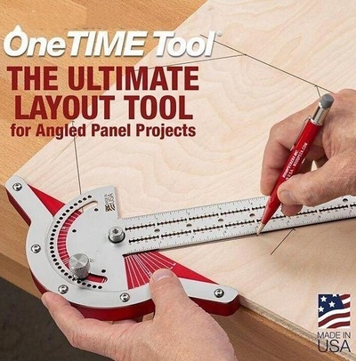 Woodworker Edge Rule Stainless Steel Square Edge Ruler – Multifunctional Measuring, Angle & Line Drawing Tool with Wall Mounted Storage