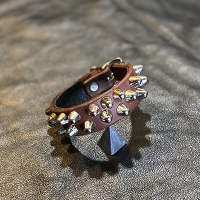 1”-wide chaotic short british-studs Wristband (color options)