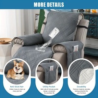 2Pcs 100% Waterproof Recliner Chair Cover – Non-Slip, Pet Scratch-Resistant, Washable - Thumbnail 1