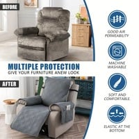 2Pcs 100% Waterproof Recliner Chair Cover – Non-Slip, Pet Scratch-Resistant, Washable - Thumbnail 2