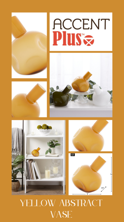 Yellow Abstract Vase