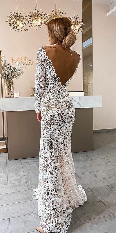 Sexy Mermaid Lace Wedding Dress Bridal Dress Bridal Gown