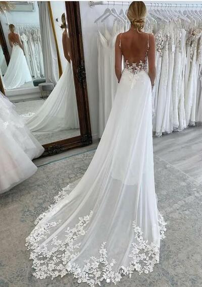 A-line Sexy Sweetheart Appliques Tulle Wedding Dress Bridal Dress Bridal Gown