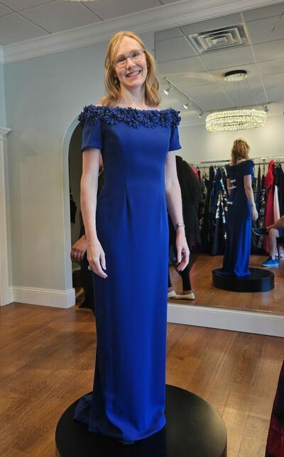 Elegant Sheath Royal Blue Mother of the Bride/Groom Dress Evening Formal Prom Dress