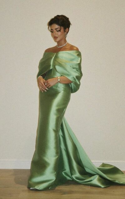 Elegant Sheath Green Off the Shoulder Mother of the Bride/Groom Dress Evening Formal Prom Dress