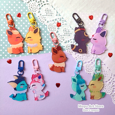 Eeveelutions matching keychains