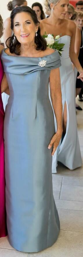 Elegant Sheath Blue Mother of the Bride/Groom Dress Evening Formal Prom Dress