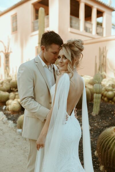 Sheath Lace Wedding Dress, V-neck Backless Bridal Dress Bridal Gown