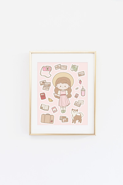 Strawberry Cutie Travel Print
