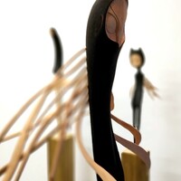 Wooden creatures "Owlman Whispering" by TACH POLLARD - Thumbnail 1